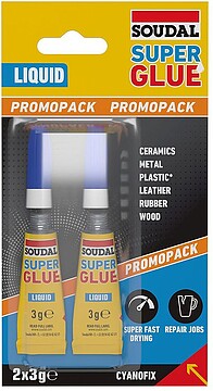 G-96445 : 96445 COLA SUPER SOUDAL LÍQUIDA 2 x 3g 160037
