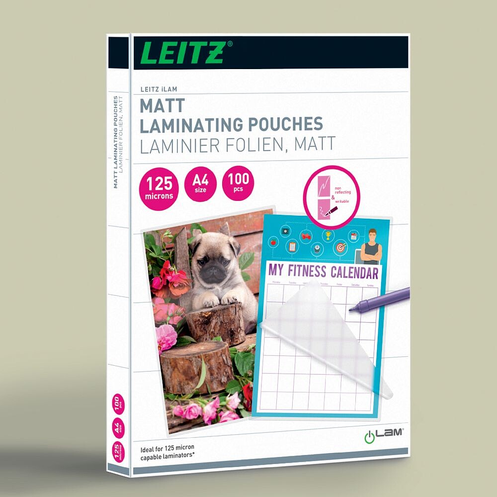 Pack 100 Bolsas Plastificar em Mate A4 125 Mic 16926