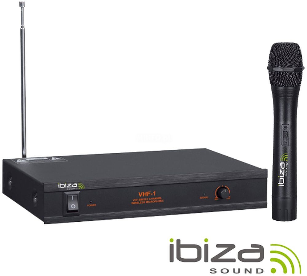 Central Microfone S/ Fios 1 Canal Vhf 203.5MHz Ibiza G-VHF1B
