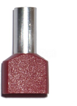 G-45093 : 45093 PONTA ISOLADA 10,00 mm², DUPLA, VERMELHA, 100 unid