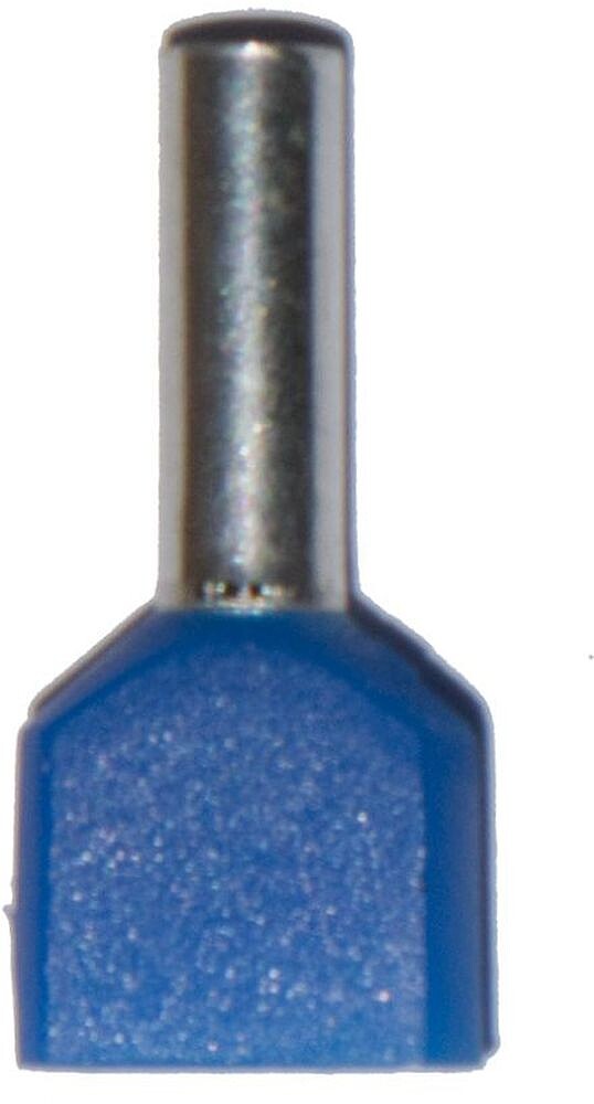 Ponta Isolada 00,75 mm², Dupla, Azul, 100 unid G-45082