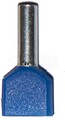 Ponta Isolada 00,75 mm², Dupla, Azul, 100 unid G-45082