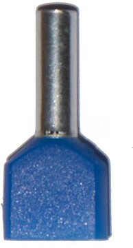 G-45082 : 45082 PONTA ISOLADA 00,75 mm², DUPLA, AZUL, 100 unid
