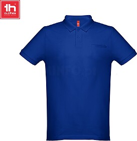 DHAKA Polo com bolso para homem 195 g/m2 tam: M cor: Azul Re...