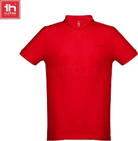 DHAKA Polo com bolso para homem 195 g/m2 tam: S cor: Vermelh...
