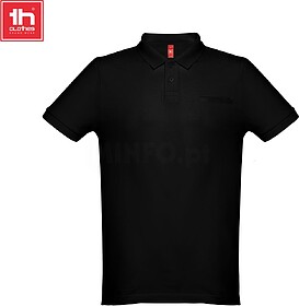 DHAKA Polo com bolso para homem 195 g/m2 tam: M cor: Preto -...