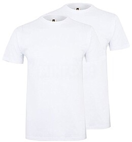 T-Shirt Adulto Algodão 155g Branco Tamanho M Pack 2un T-Shi...
