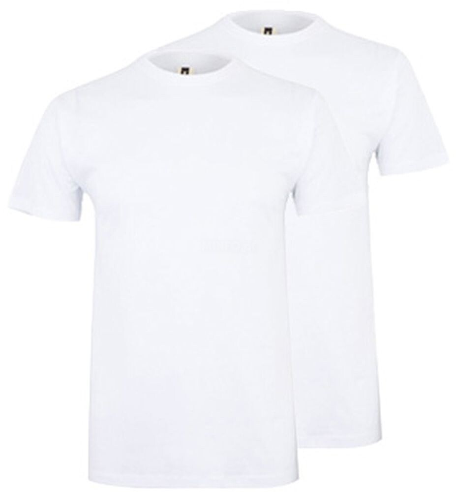 T-Shirt Adulto Algodão 155g Branco Tamanho M Pack 2un T-Shirt Adulto Algodão 155g Branco Tamanho M Pack 2un