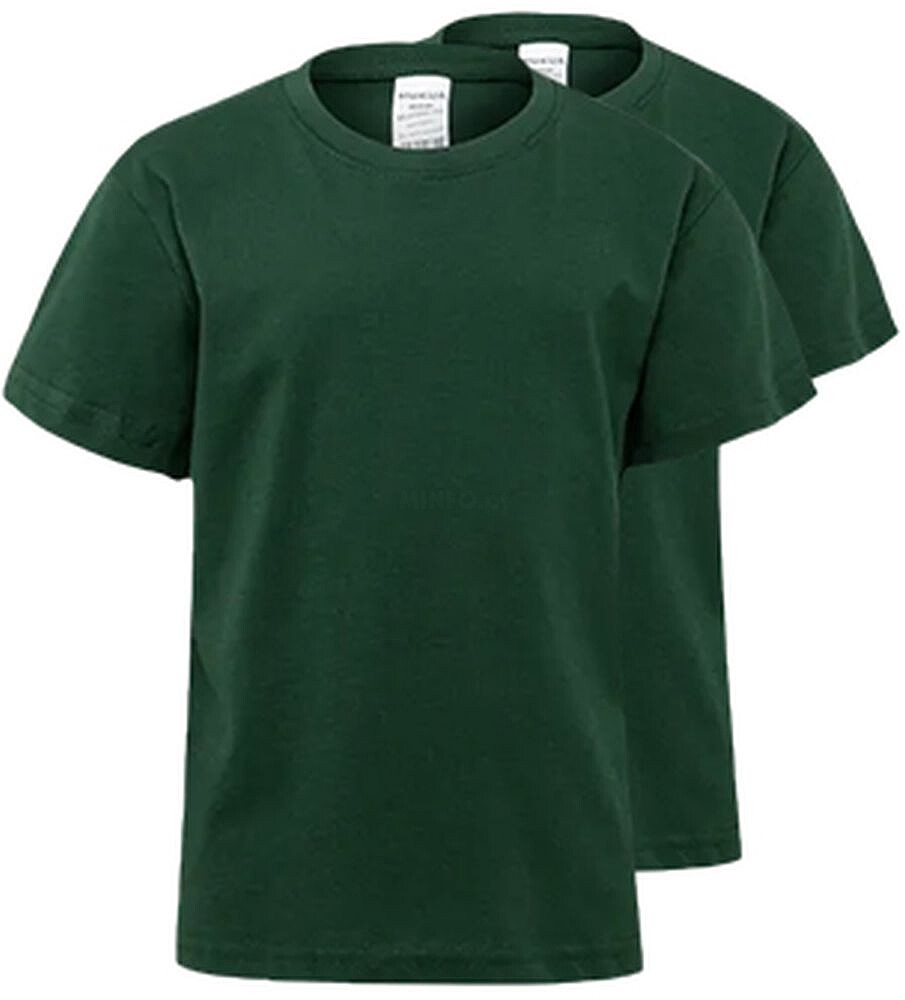 T-Shirt Criança Algodão 155g Verde Garrafa Tam 7/8 Pack2 T-Shirt Criança Algodão 155g Verde Garrafa Tam 7/8 Pack2
