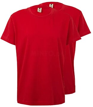 T-Shirt Criança Algodão 155g Vermelho Tamanho 3/4 Pack 2un T-Shirt Criança Algodão 155g Vermelho Tamanho 3/4 Pack 2un