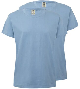T-Shirt Criança Algodão 155g Azul Skye Tamanho 1/2 Pack2 T-Shirt Criança Algodão 155g Azul Skye Tamanho 1/2 Pack2
