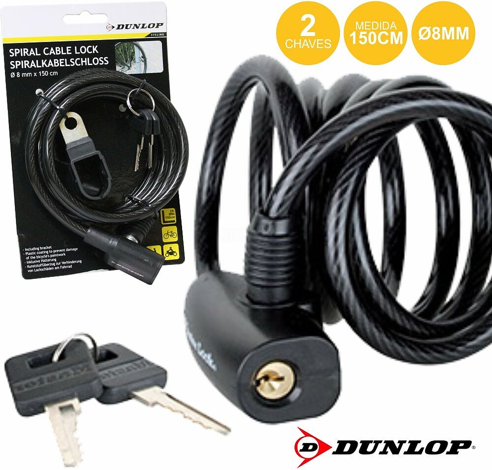 Cadeado Espiral 1.5M 8MM Dunlop