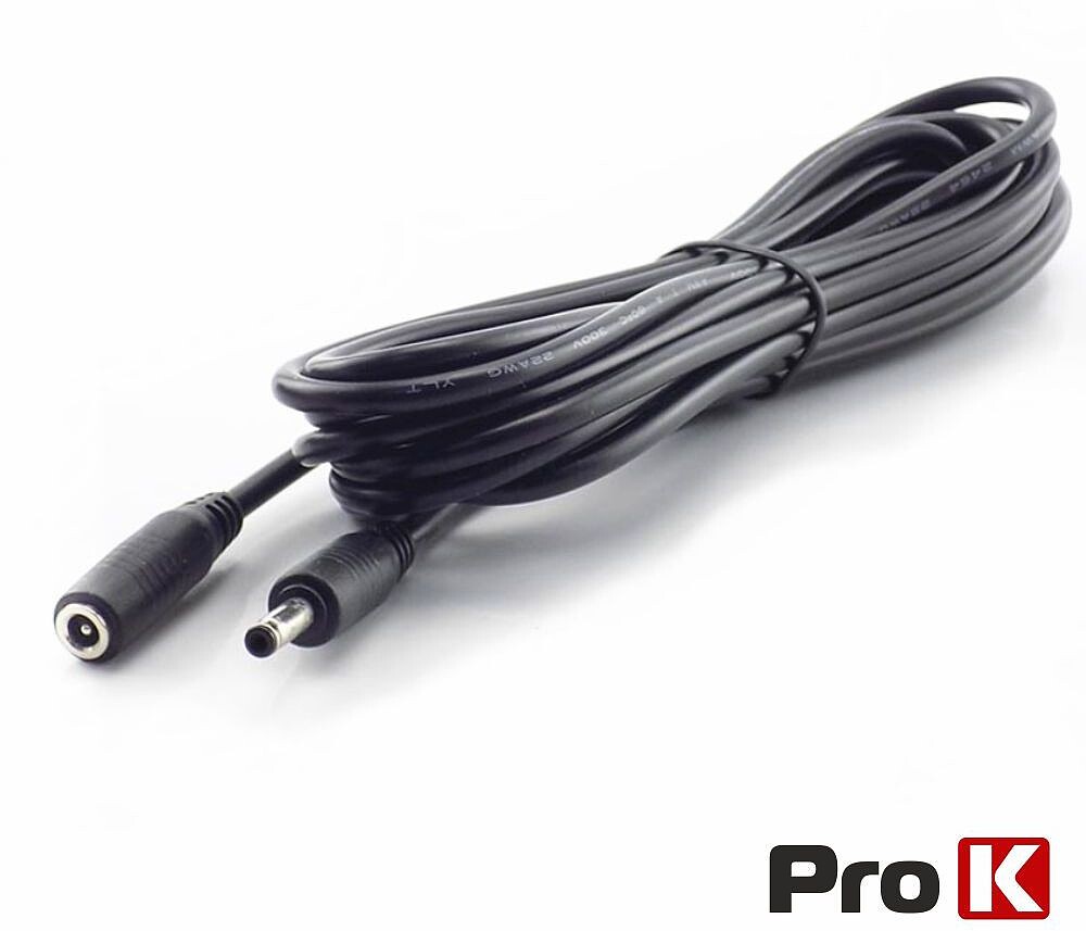 Cabo Alimentação DC Macho/ Fêmea 5.5x2.5mm 3M PROK G-CDCMF774