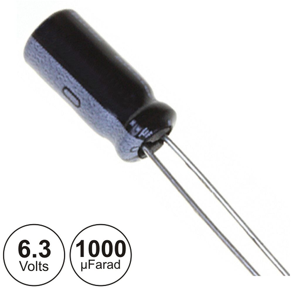 Condensador Electrolitico 1.000uF 6.3V 105º G-CE1000-6.3