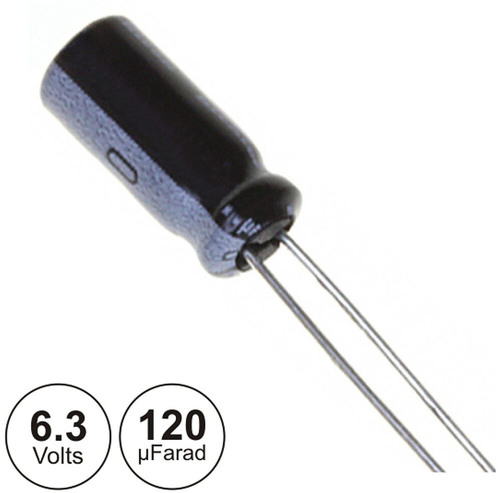 Condensador Electrolitico 120uF 6.3V 105º 10X G-CE120-6.3
