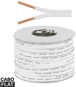 G-PCC150BF : CABO COLUNA 2X1.50MM BRANCO FLAT
