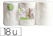 Papel higiénico q-connect jumbo industrial celulose virgem 15,5 g 2 folhas 87 mm x 125 m pacote de 18 rolos KF13774