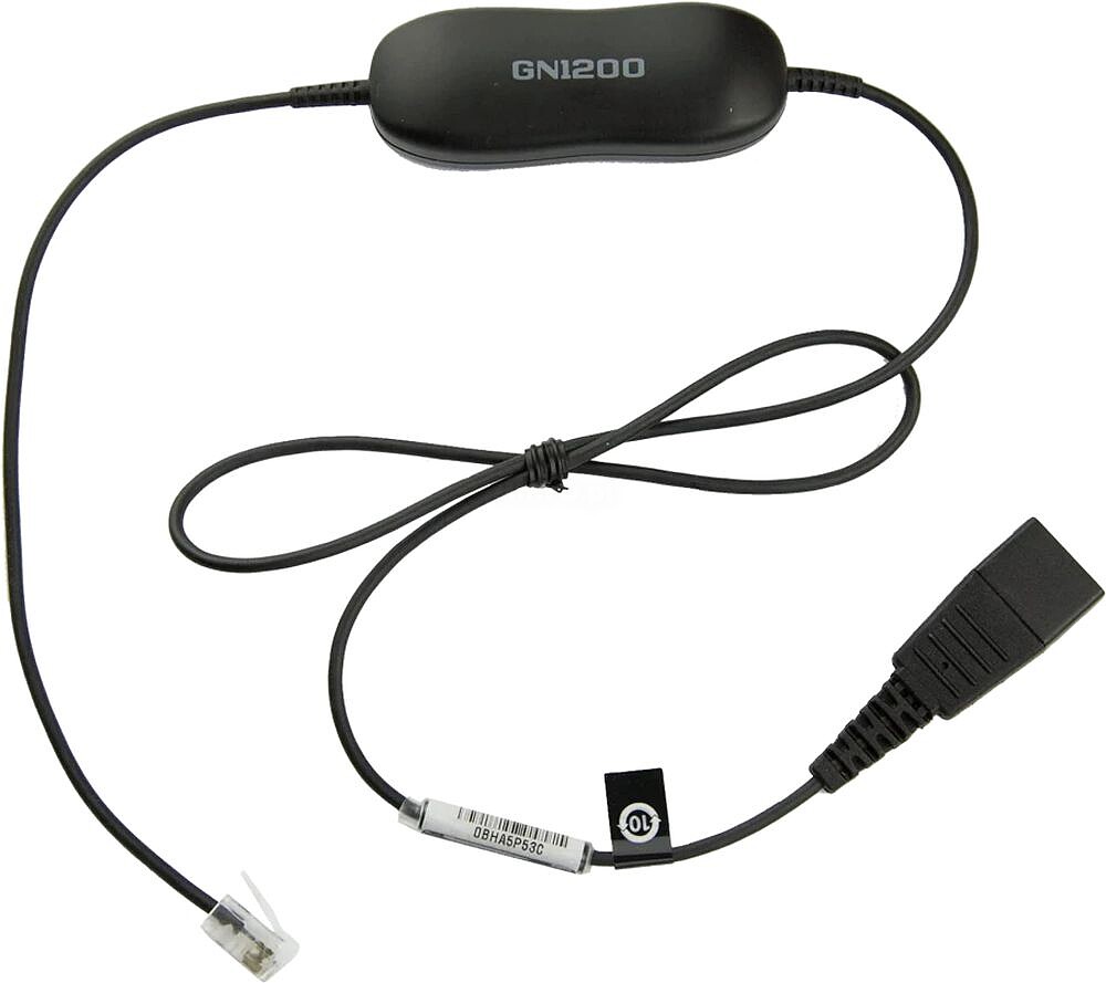 Jabra Smart Cord - Cabo de auricular - preto - para Aastra Dialog 42XX, 5446, BIZ 2300, Mitel 74XX, Dialog 4224, 44XX, Snom 71X 88001-99