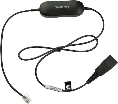 88001-99 : Jabra Smart Cord - Cabo de auricular - preto - para Aastra Dialog 42XX, 5446, BIZ 2300, Mitel 74XX, Dialog 4224, 44XX, Snom 71X