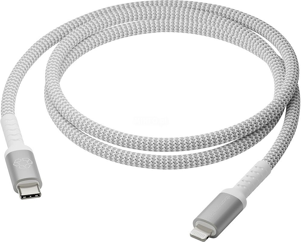 CB12CLGR7117 : re-chargePro-BRDCable1.2mUSB-CtoLightn-W