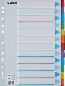 Separador de cartão 200 gr 12 divisórias. A4 - multicolor ...