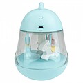 Lâmpada noturna led rgb recarregável com caixa de música de corda modelo carrossel azul G-31276