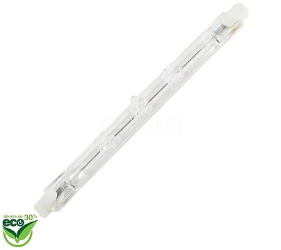 G-35346 : 35346 LÂMPADA HALOGÉNEA LINEAR 118mm “ECONOMIZADORA DE ENERGIA” 80W 220/240V (EQUIV. 100W)