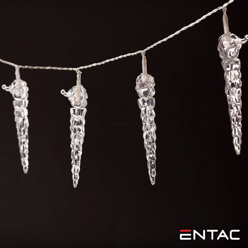 Grinalda 10 LEDS Estalactite 2xAA 1.65m ENTAC ECL-ICI-10WW