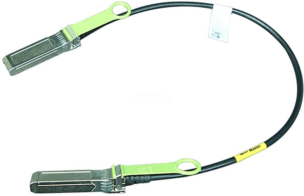 Cabo dedicado de alta velocidade para empilhamento - Conectores SFP+ integrados em ambas as extremidades - Concepção passiva eficiente em cobre (DAC) - Comprimento físico do cabo de 0.5 metros - Raio de curvatura mínimo reduzido de HW-SFP+STACK-CU0M5