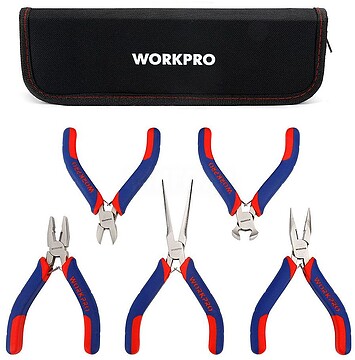 G-21112 : 21112 JOGO DE 5 Alicates MINIATURA WORKPRO