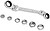 Chave de Estrela CR-V Dupla com Carraca Articulada, 6 Bocas Intercambiáveis, 14 x 19 mm, 7 Peças G-21604 - imagem 1