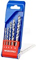 Brocas para Mampostería,, Ø4,00 - Ø10,00 mm, Jogo 5 Peças G-21485
