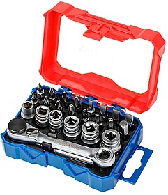 G-21505 21505 MINI CARRACA, JOGO 24 PONTAS E VASOS DE 1/4”