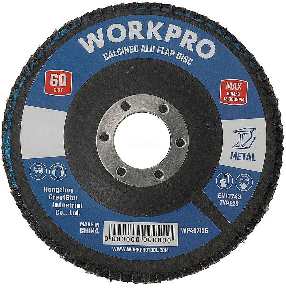Disco Lâminas Plano Óxido de Alumínio T27, Ø100 x 16 mm, Grão 60 G-21551