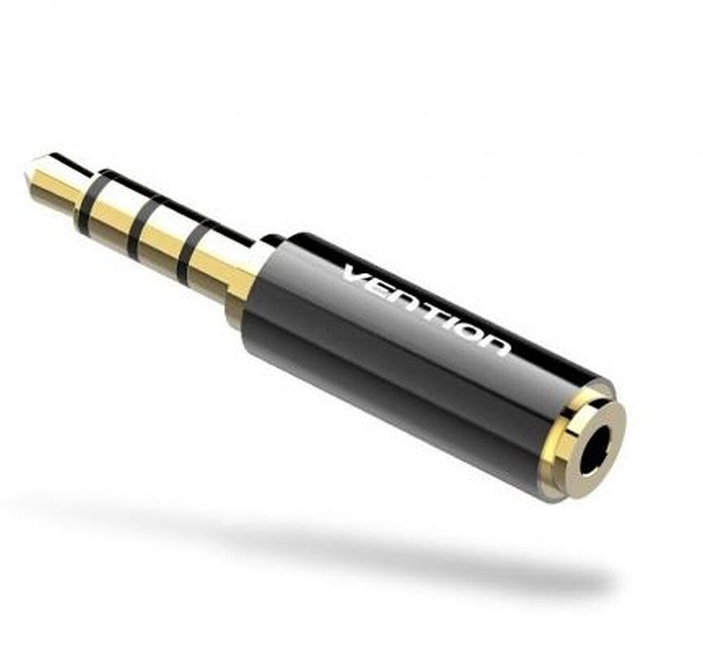 Adaptador Vention Jack 3.5 Macho para Jack 2.5 Fêmea - Cor Preta BFBB0