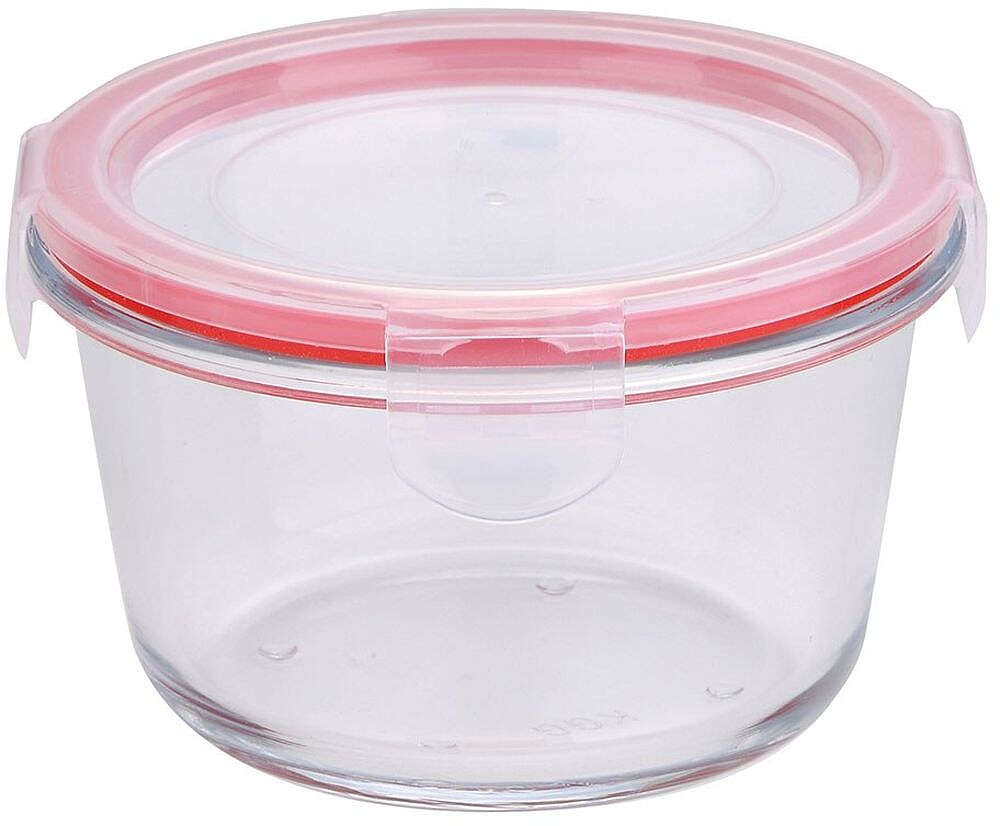 Caixa de Almoço Hermética Redonda Borossilicato Toledo, 500 ml, Ø12,5 x 7 cm 14456