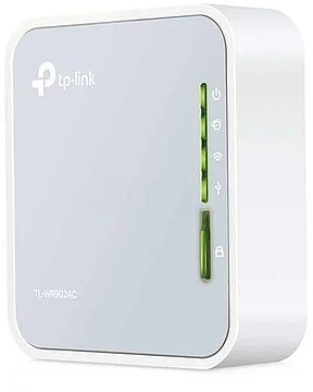 TL-WR902AC : AC750 Dual Band Wireless Mini Pocket Router, Qualcomm, 2T2R (2.4GHz), 1T1R (5GHz), 433Mbps at 5GHz + 300Mbps at 2.4GHz, 802.11ac/a/b/g/n, 3G/4G supported, 1 10/100M WAN/ LAN, 1 USB 2.0 port, 3 internal antennas