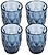 Vaso de Cristal Con Relieve Modelo Aqua, 260 ml, 4 uds G-56530 - imagem 1