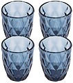 Vaso de Cristal Con Relieve Modelo Aqua, 260 ml, 4 uds G-56530