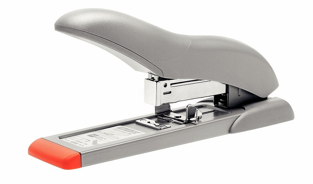 Rapid Fashion HD70 Agrafador de Grossas - Até 70 Folhas - Grampeamento Fechado - Utiliza Agrafadores 9/8-10, 23/8-10 - Cor Cinzento/Laranja 21281405