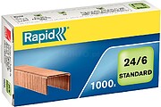 Conforto Rapid Caixa com 1000 Grapas 24/6 - Até 20 Folhas - Fio Flexível Banhado a Cobre - Ponta de 6mm 24855700