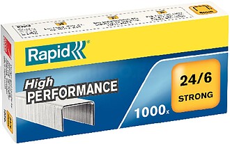Caixa Rápida e Resistente de 1000 Grampas 24/6 - Até 30 Fo...