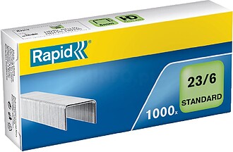 es24869100 Agrafos 23/06 Rapid (10/40 Folhas) Cx1000un Agraf...
