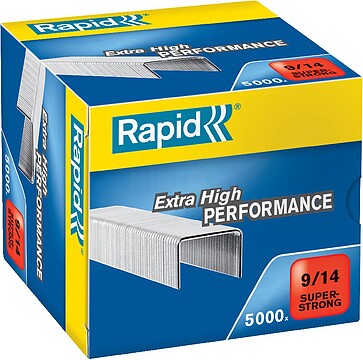 Caixa Rápida Super Forte de 5000 Grapas 9/14 - De 80 a 110 Folhas - Arame Galvanizado Superreforçado - Palheta de 14mm 24871500