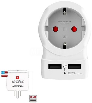 G-40909 : 40909 ADAPTADOR EUROPEU A ESTADOS UNIDOS USB SKROSS 1500281