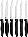 Facas Serrilhadas para Carne, Plenus, Preto, 6 unid G-29085