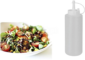Garrafa para molhos de plástico 370 ml