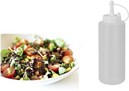 Garrafa para molhos de plástico 370 ml