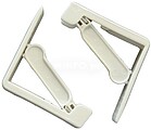 Pack 4 Sujeta-Mantéis Ajustável com Molé - Cor Branco 76368