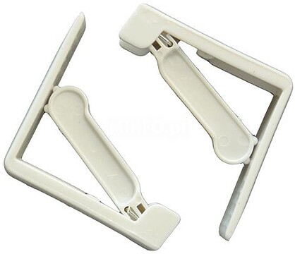 76368 PACK 4 SUJETA-MANTÉIS AJUSTÁVEL COM MOLÉ - Cor Branco